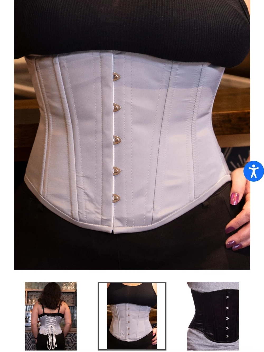 Orchard Corset Classic White Waist Training Underbust Corset Back Pain Reliever